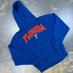 JanSport Florida Gators University Pull Over Hooded Sweater Blue Orange Tebow